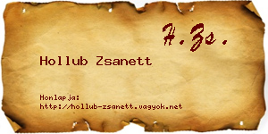 Hollub Zsanett névjegykártya